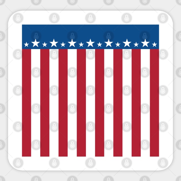 American Flag Pattern Sticker by GraphicBazaar